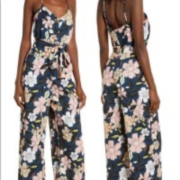 Chelsea28 Pants - Chelsea 28 Green Floral Jumpsuit
